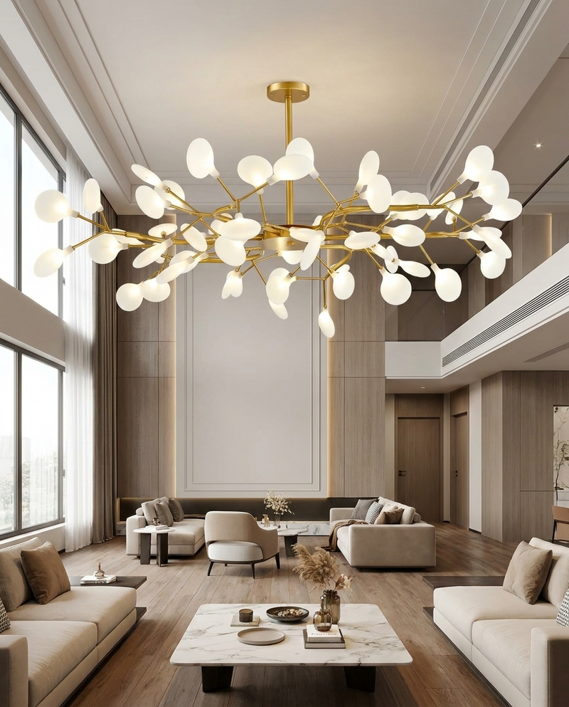 Suspension Heracleum | Lustre LED Design Branches Dorées