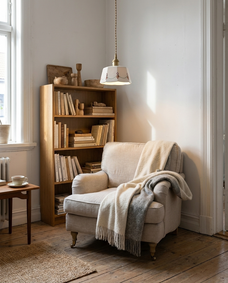 Suspension Ceramique Emaille | Luminaire Artisanal Peint Main