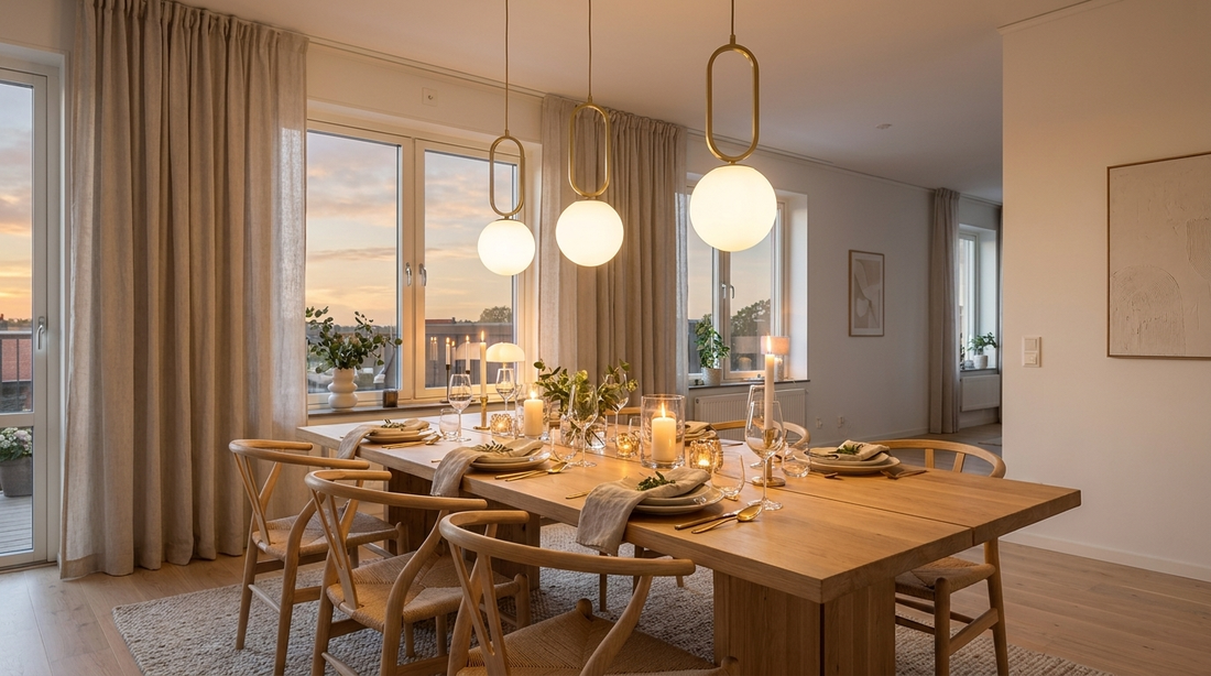 Suspension globe opale au-dessus d'un ilot de cuisine