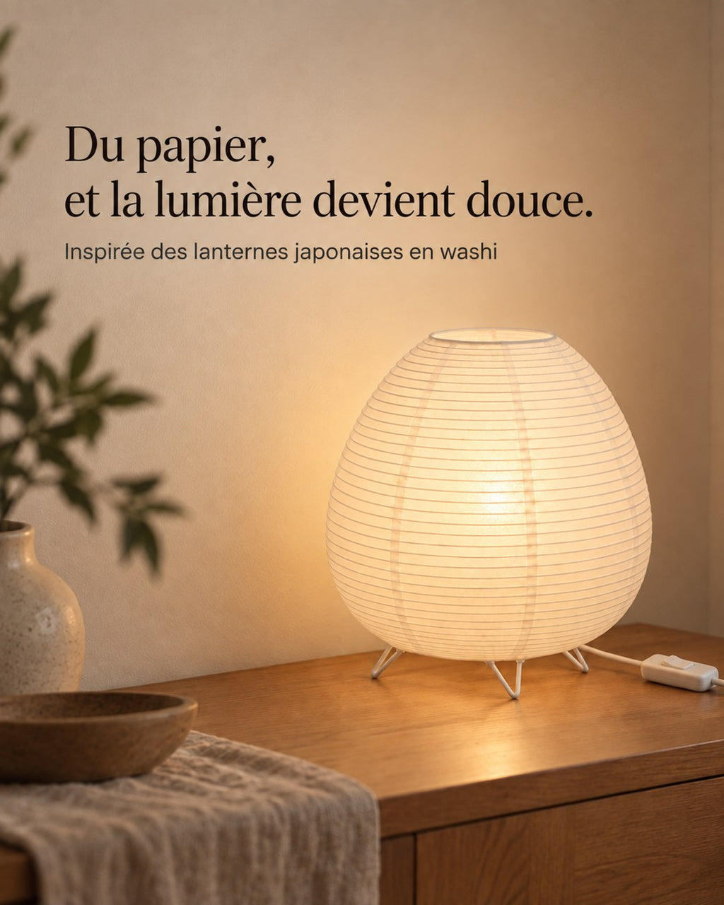 Du papier, et la lumière devient douce