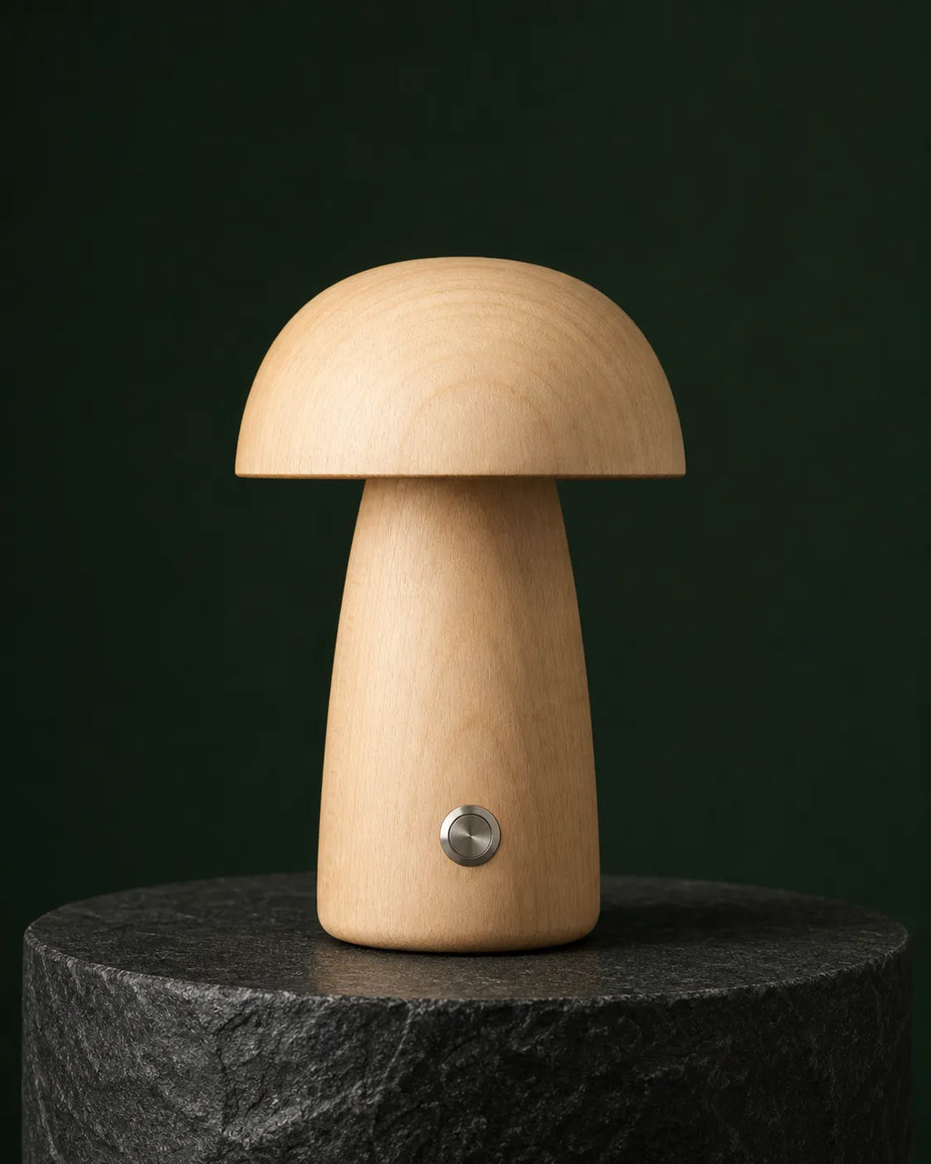 Lampe champignon bois packshot
