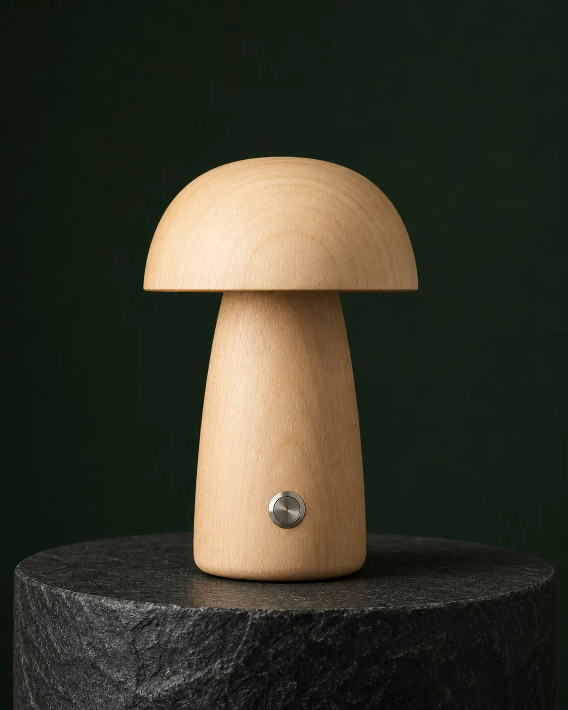 Lampe champignon bois packshot