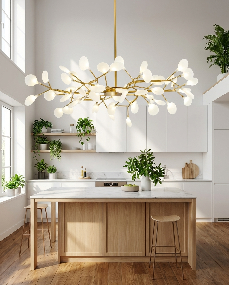Suspension Heracleum dans une cuisine moderne
