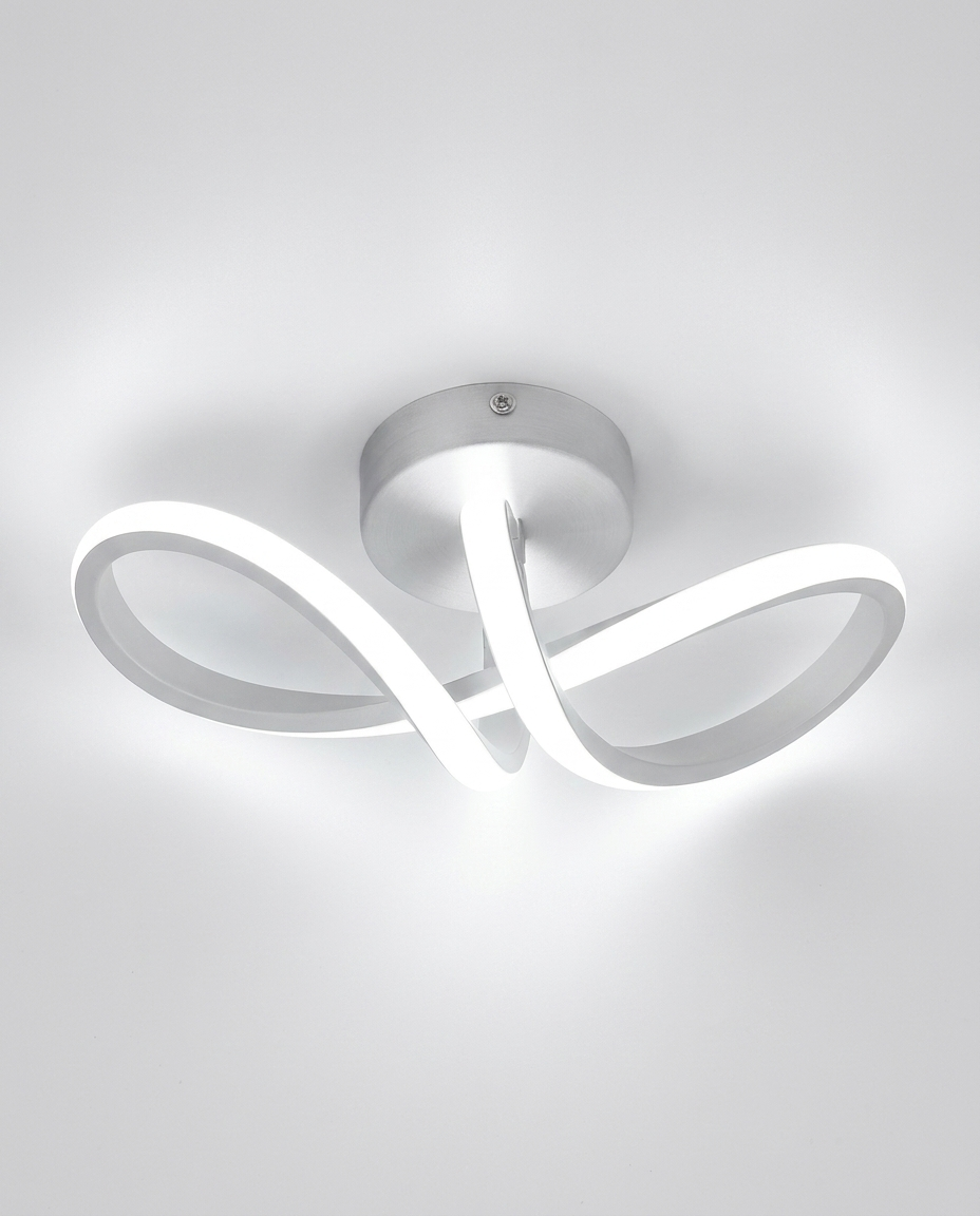 Plafonnier LED sur fond blanc