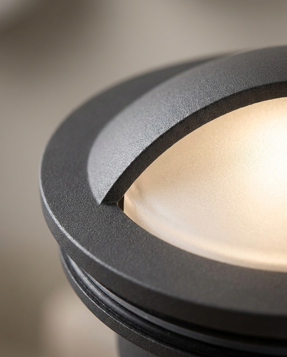 Detail boitier et diffuseur LED encastrable IP65