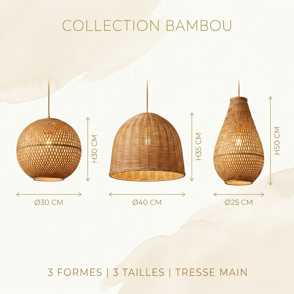 Infographie Collection Bambou - 3 formes disponibles