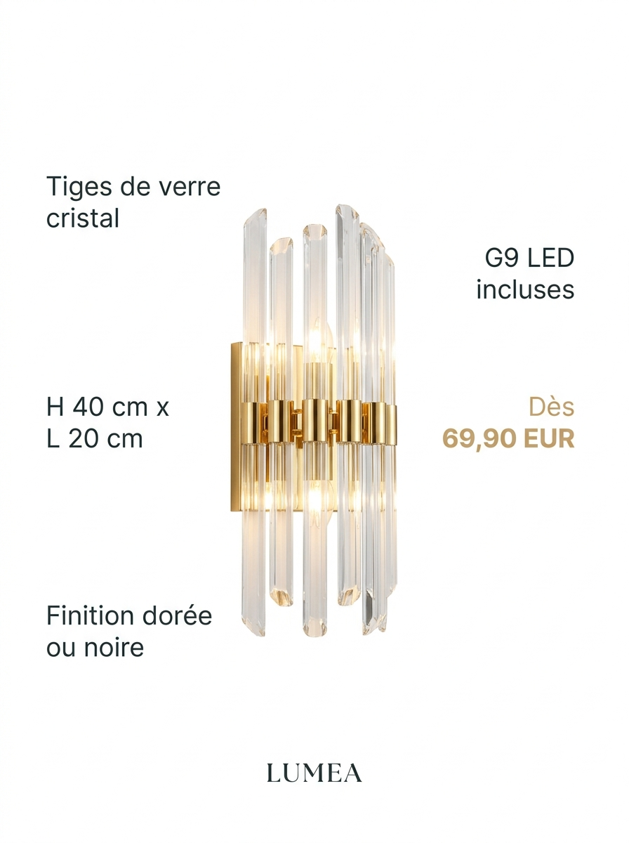 Infographie Cristal - specifications et dimensions