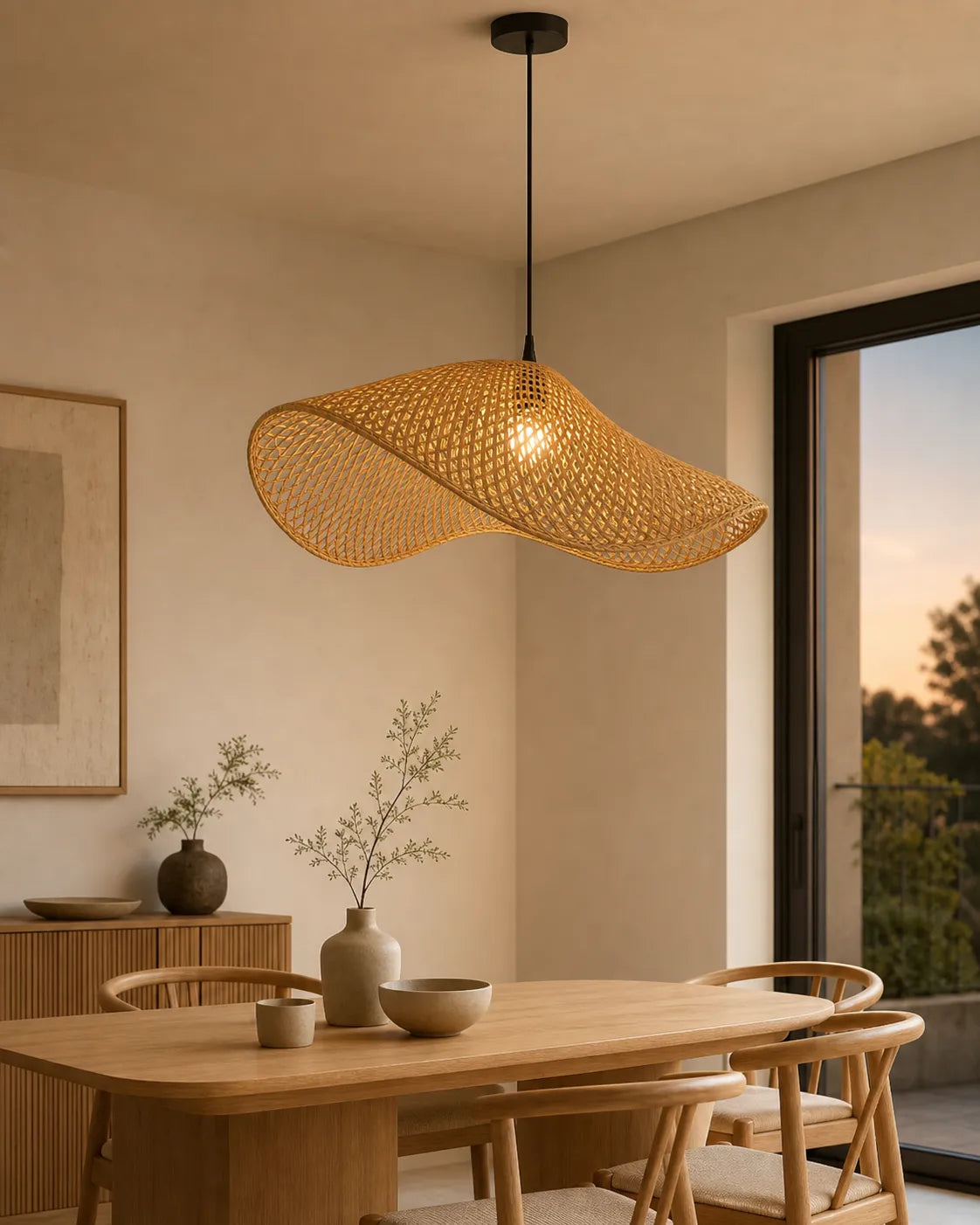 Suspension bambou tressee lifestyle