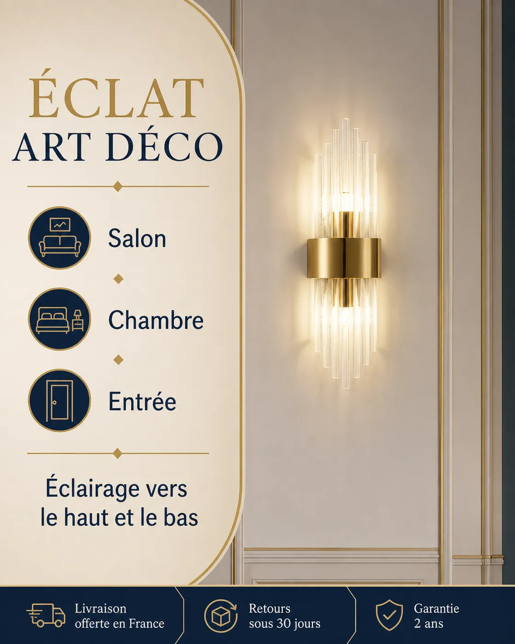 Usages de l’applique murale en verre taillé