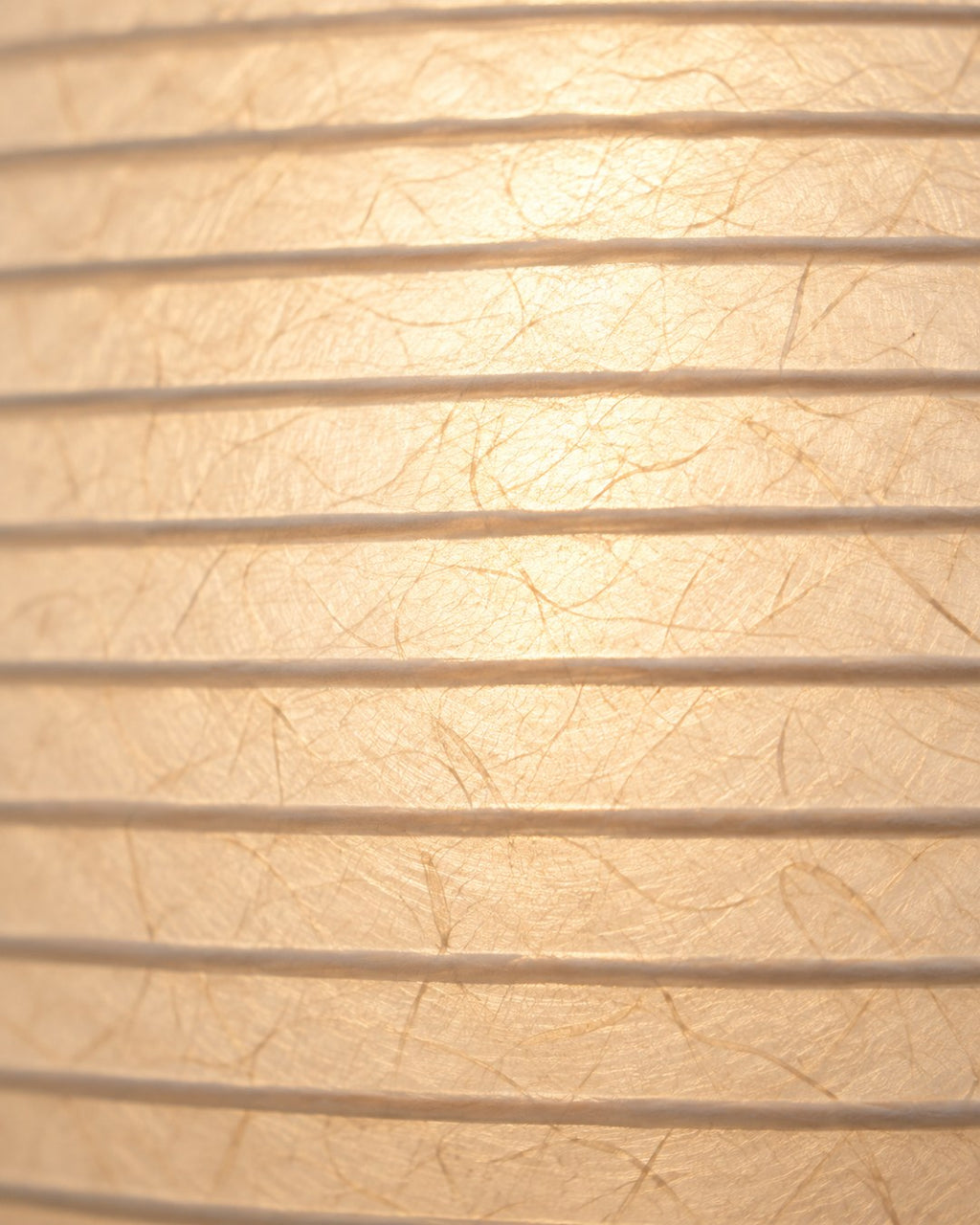 Détail du papier de riz éclairé et de ses côtes horizontales